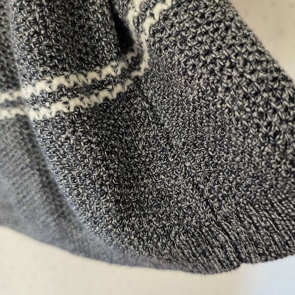 Talbots Sweater NEW 3X Gray White Striped Pullover Cotton Blend Minimal Capsule - Picture 6 of 15